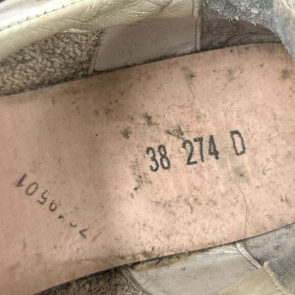 Golden Goose Superstar White Silver Pony Ziger Sneakers Leather Size 38 Womens - Picture 8 of 10